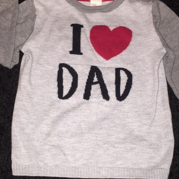 H&M Other - I LOVE DAD SWEATER 12-18m